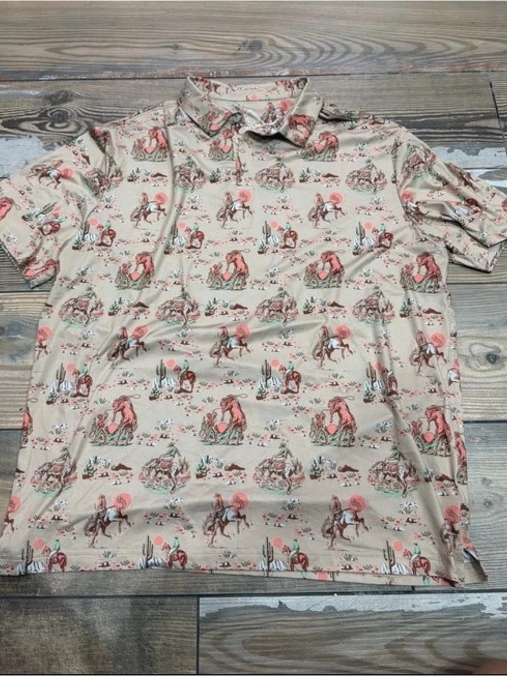 Burlebo Western Print Polo